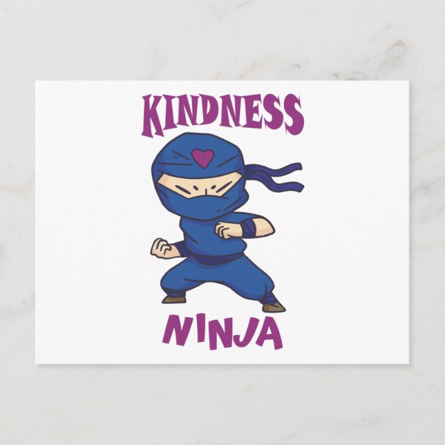 Kindness Ninja, Fight against Bullying Postcard (Front)