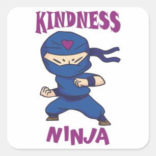 Kindness Ninja, Fight against Bullying Square Sticker