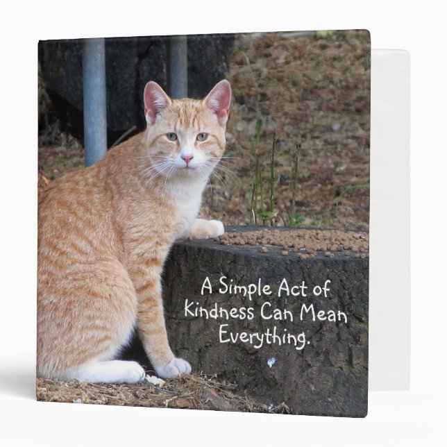Kindness Orange Tabby Cat Binder (Front/Inside)