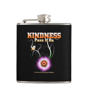 KINDNESS - Pass It On Vinyl Wrapped Flask