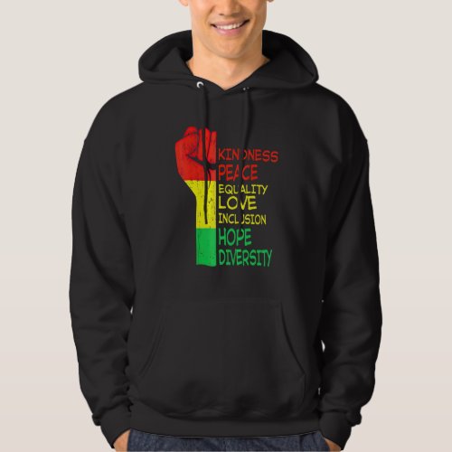 Kindness Peace Equality Human Rights Inclusion Div Hoodie
