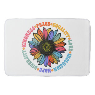 Kindness Peace Equality Love Hope Diversity Human Bath Mat