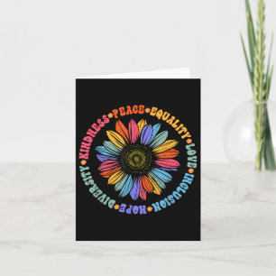 Kindness Peace Equality Love Hope Diversity Human Card