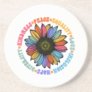 Kindness Peace Equality Love Hope Diversity Human  Coaster