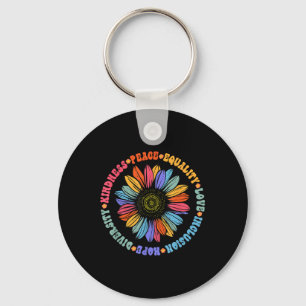 Kindness Peace Equality Love Hope Diversity Human Keychain