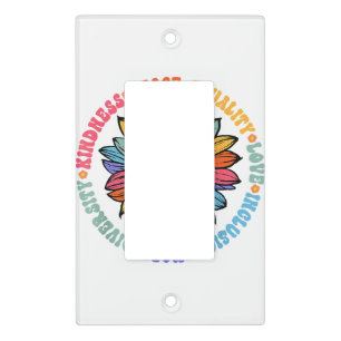 Kindness Peace Equality Love Hope Diversity Human  Light Switch Cover