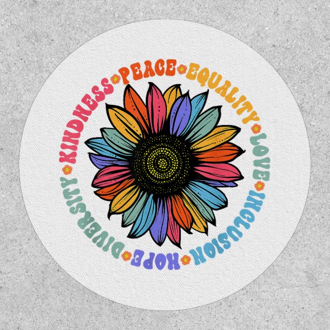 Kindness Peace Equality Love Hope Diversity Human  Patch (Front)