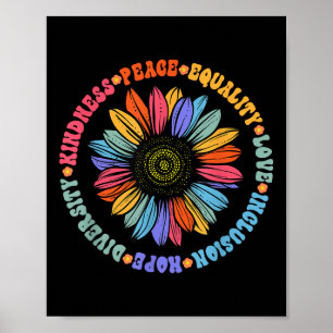 Kindness Peace Equality Love Hope Diversity Human  Poster