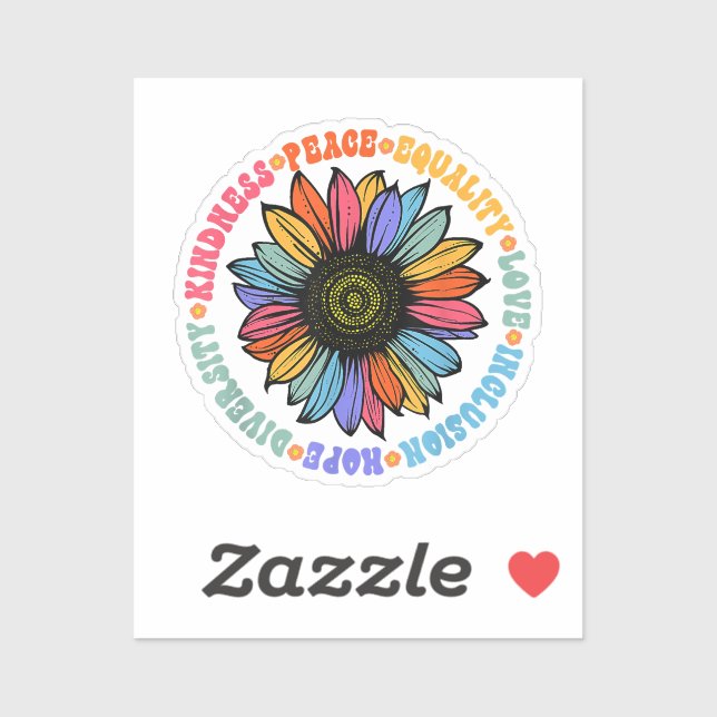 Kindness Peace Equality Love Hope Diversity Human  Sticker (Sheet)