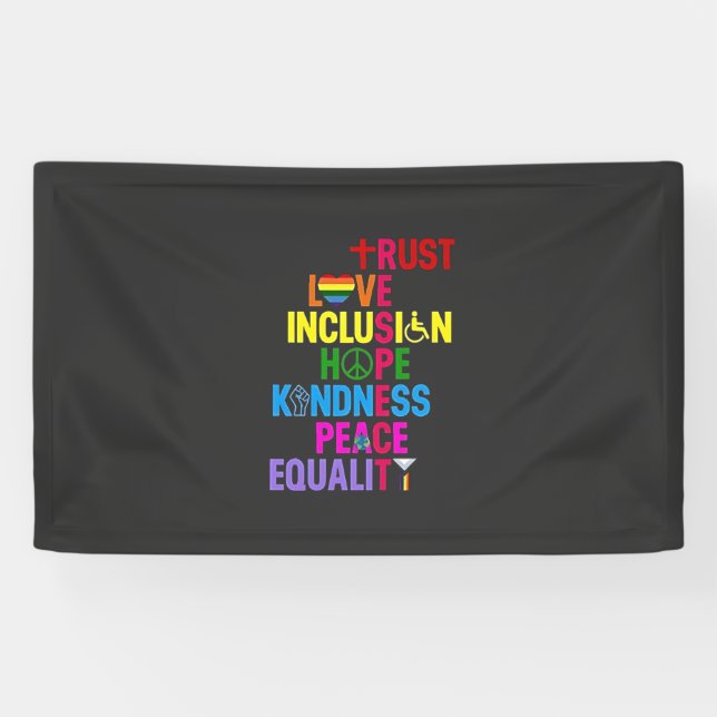 Kindness Peace Equality Love Inclusion Hope   Banner (Horizontal)