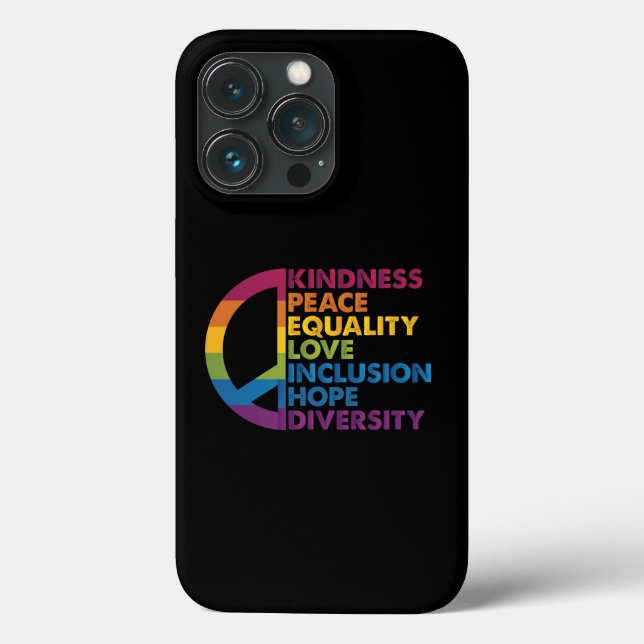 Kindness Peace Equality Love Inclusion Hope Divers Case-Mate iPhone Case (Back)