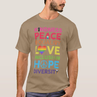Kindness Peace Equality Love Inclusion Hope Divers T-Shirt