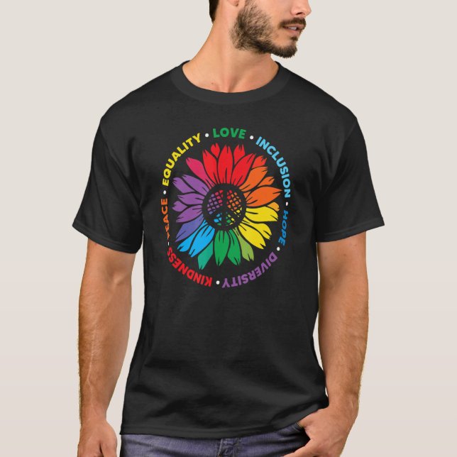 Kindness Peace Equality Love Inclusion Hope Divers T-Shirt (Front)