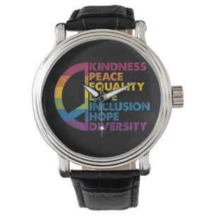Kindness Peace Equality Love Inclusion Hope Divers Watch