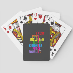 Kindness Peace Equality Love Inclusion Hope Poker Cards