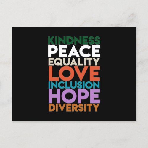 Kindness Peace Support Earth World Peace Day Lover Postcard