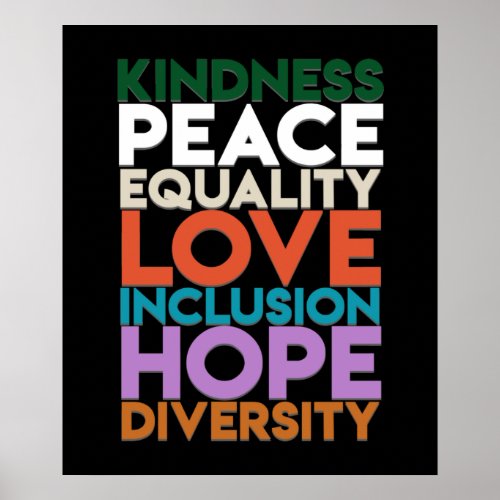 Kindness Peace Support Earth World Peace Day Lover Poster