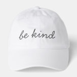 Kindness Quote Minimalist Script Positive Message Hat<br><div class="desc">This hat features a gentle handwritten script centered around the word “kind, ” designed for an understated, modern look. The minimal lettering and neutral tone make it easy to style for everyday wear while still carrying meaning. A thoughtful accessory for people drawn to calm design, subtle messaging, and timeless simplicity....</div>