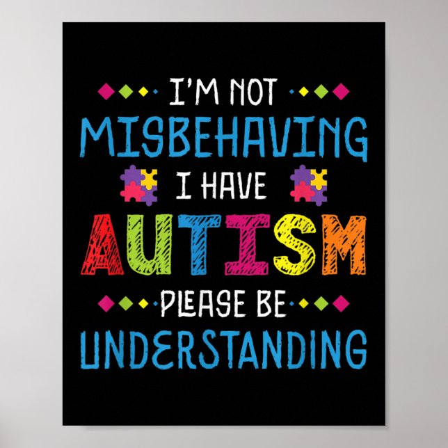 Kindness Ribbon Heart Autism Awareness _6  Poster (Front)