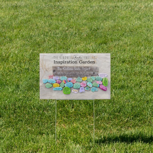 Kindness Rocks Inspiration Garden Sign (Insitu)