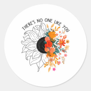 Kindness Sunflower Be Kind Self Care Mental Health Classic Round Sticker