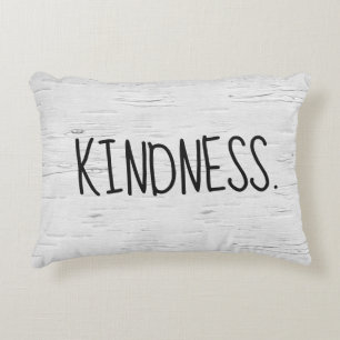 KINDNESS Text On Birch Tree Accent Pillow