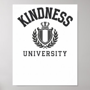 Kindness University - Dark Color Font Sticker Poster