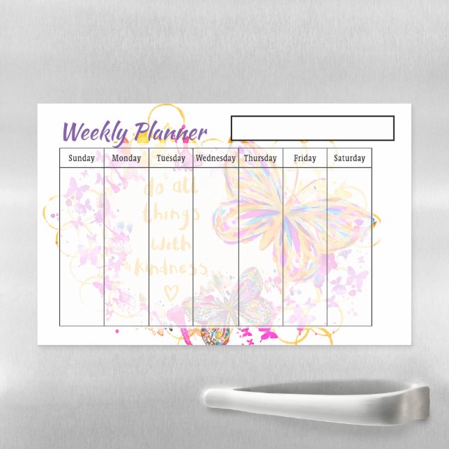 Kindness weekly planner  magnetic dry erase sheet (In Situ)