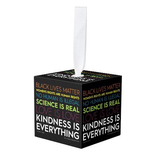 KindnessIsEverything Cube Ornament