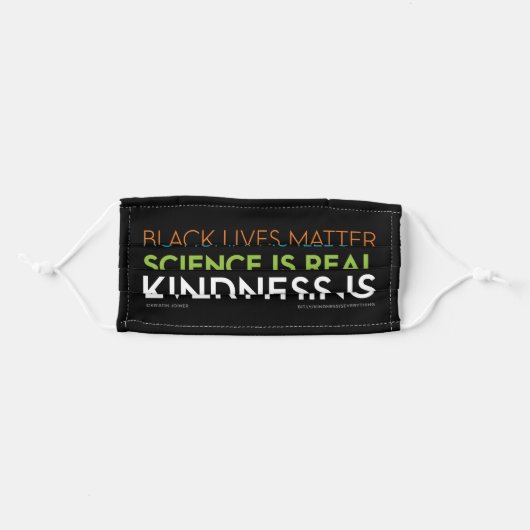 #KindnessIsEverything Face Mask Black (Front, Folded)