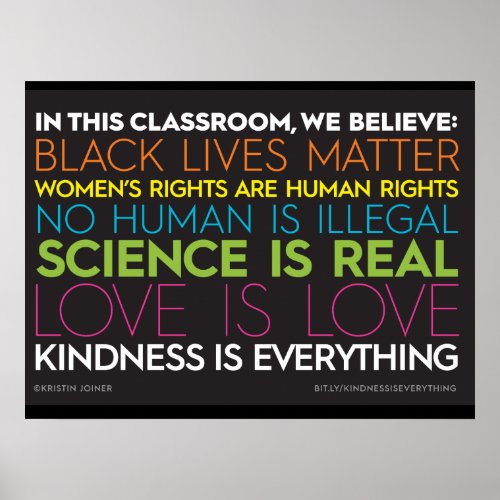 KindnessIsEverything In This Classroom Poster