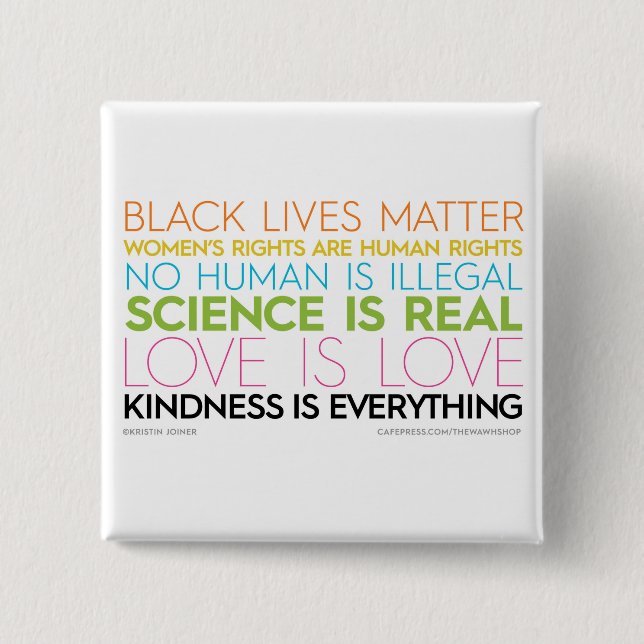 #KindnessIsEverything Square Button (Front)