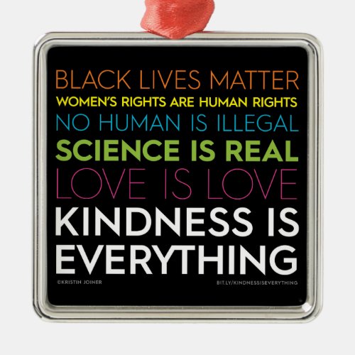 KindnessIsEverything Square Ornament