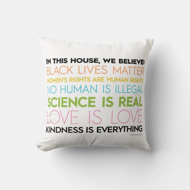 #KindnessIsEverything Throw Pilllow Pillow (Front)