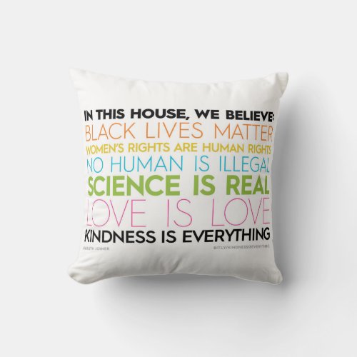 KindnessIsEverything Throw Pilllow Throw Pillow