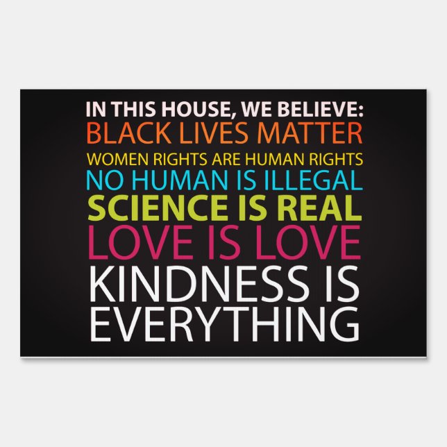 #KindnessIsEverything Yard Sign (Front)