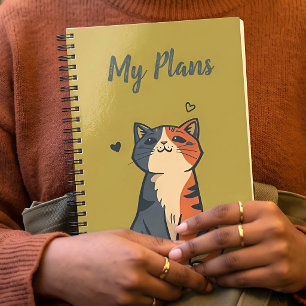 Kindred Paws Cat Lover Olive Gold Personalized Planner