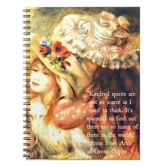 Kindred Spirits - Anne of Green Gables Quote Notebook (Front)