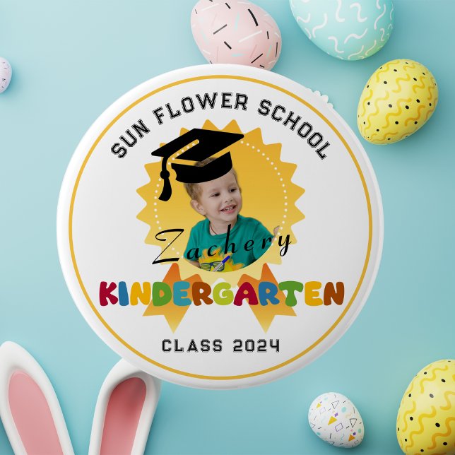 Kindy graduation badge photo custom Button (Creator Uploaded)
