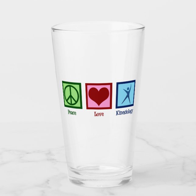 Kinesiologist Peace Love Kinesiology Glass (Front)