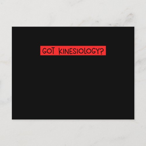 Kinesiologist Sports Science Physical Therapist Go Postcard