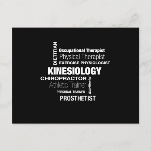 Kinesiology Kinesiologist Physio Physical Therapis Postcard