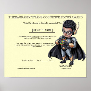 Kinetic Autism Cognitive Focus Milestone Award Poster
