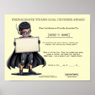 Kinetic Autism Goal Crusher Milestone Award Poster
