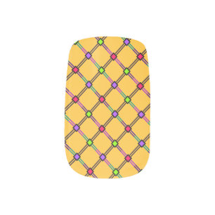 Kinetic Plaid Rainbow Diamond Print Minx Nail Art