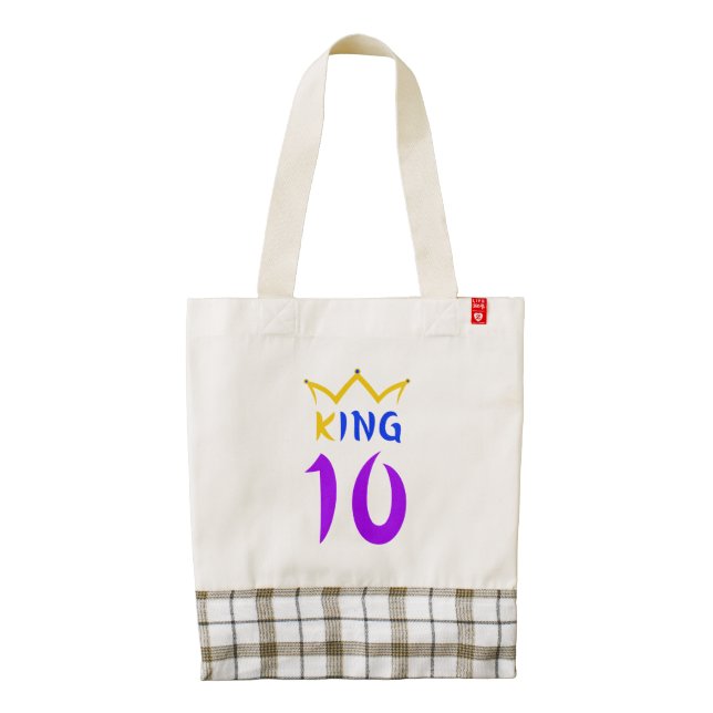 King 10 zazzle HEART tote bag (Back)