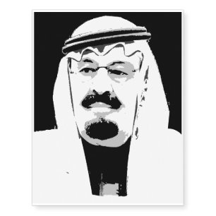 King Abdullah Face Temporary Tattoos