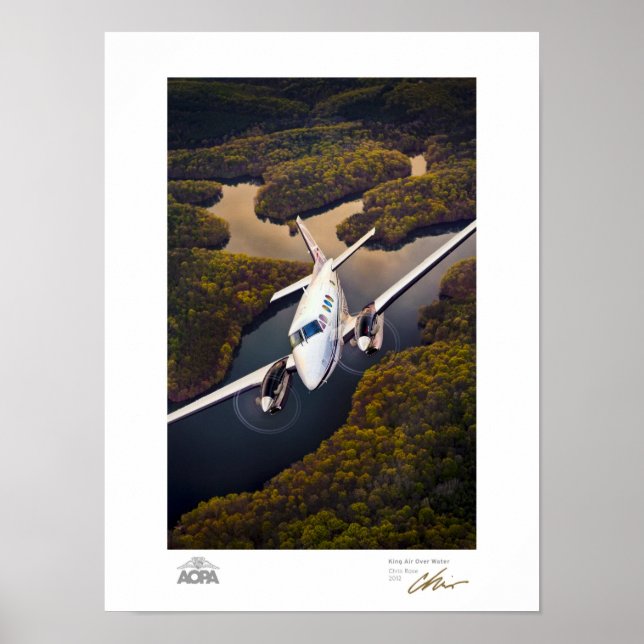 King Air Over Water Gallery Poster (Front)
