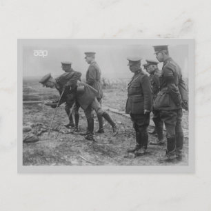 King Albert on battlefield World War 1 Postcard