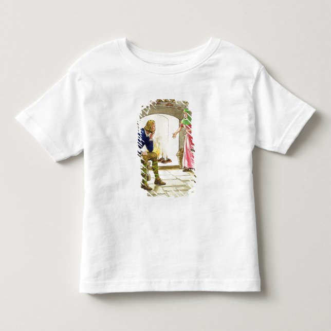 King Alfred (849-99) burning the cakes, from 'Peep Toddler T-shirt (Front)
